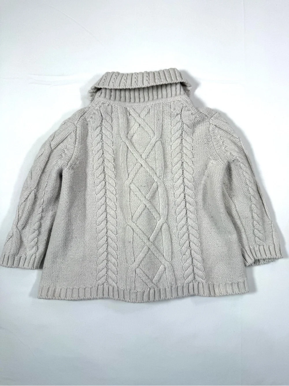 BABYGAP Fisherman Cable Knit Shawl Collar Cardigan Sweater 12-18M Coastal